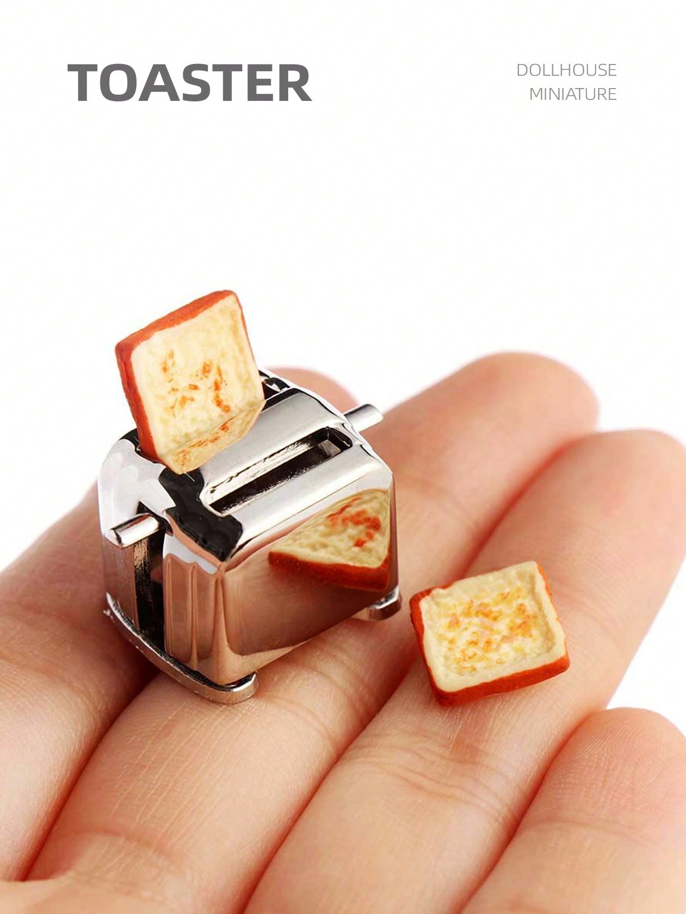 Commercial Kitchen Setup - 1:12 Dollhouse Miniature Toaster, Mini Simulation