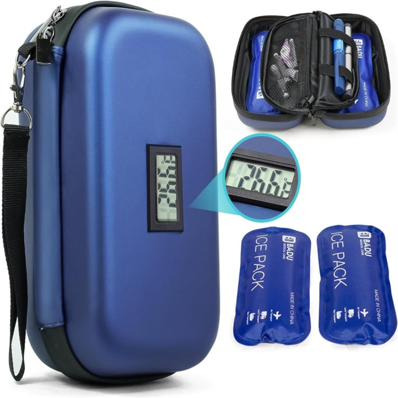 Refrigerated Display Case - Waterproof Insulin Cooling Travel Case LCD
