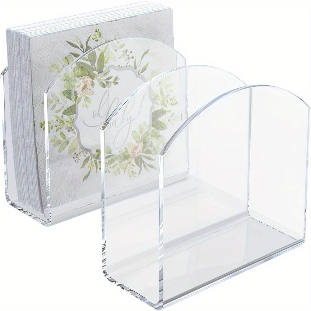 Commercial Kitchen Setup - 2pcs/pack New Style Napkin Holder, Clear