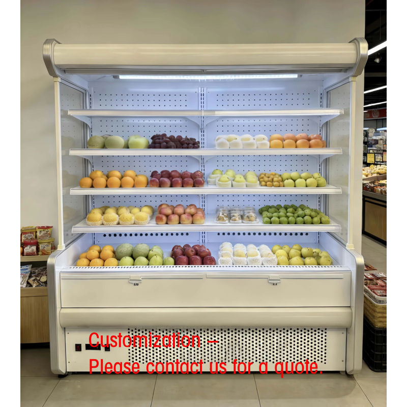 Refrigerated Display Case - custom.Multi-Deck Open Showcase Grocery Display Refrigerator
