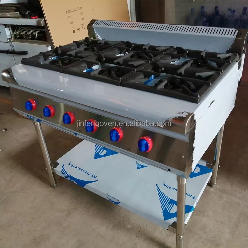 Commercial Kitchen Stove - Commercial Kitchen Equipment Professional 6 burner