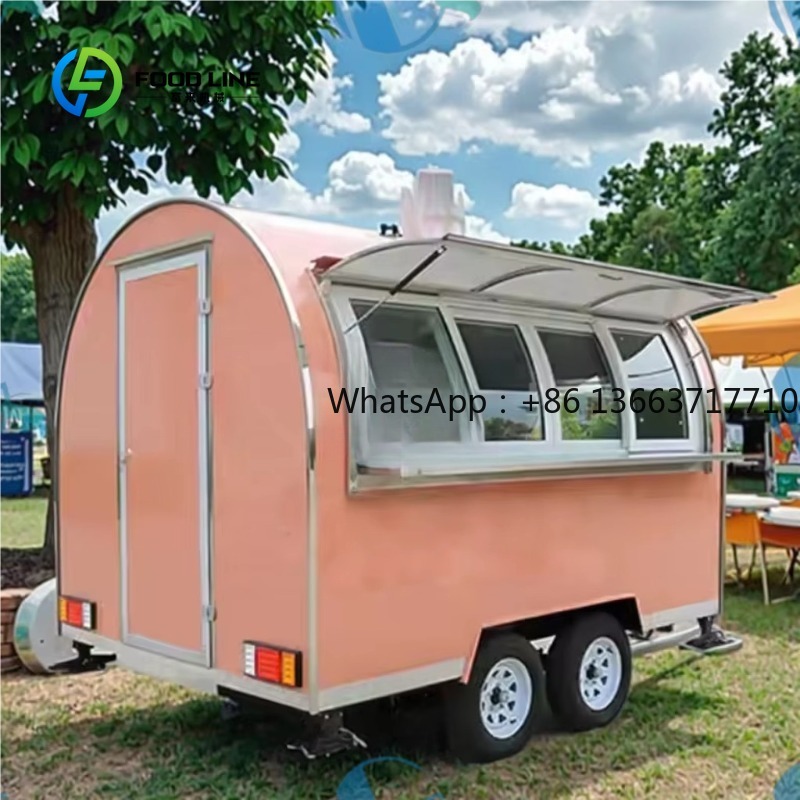 Commercial Kitchen Windows - Customized Round Food Trailer Top Quality