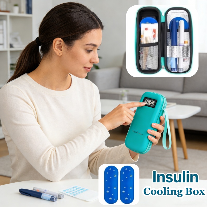Refrigerated Display Case - Insulin Cooler Travel Case Protable Fridge