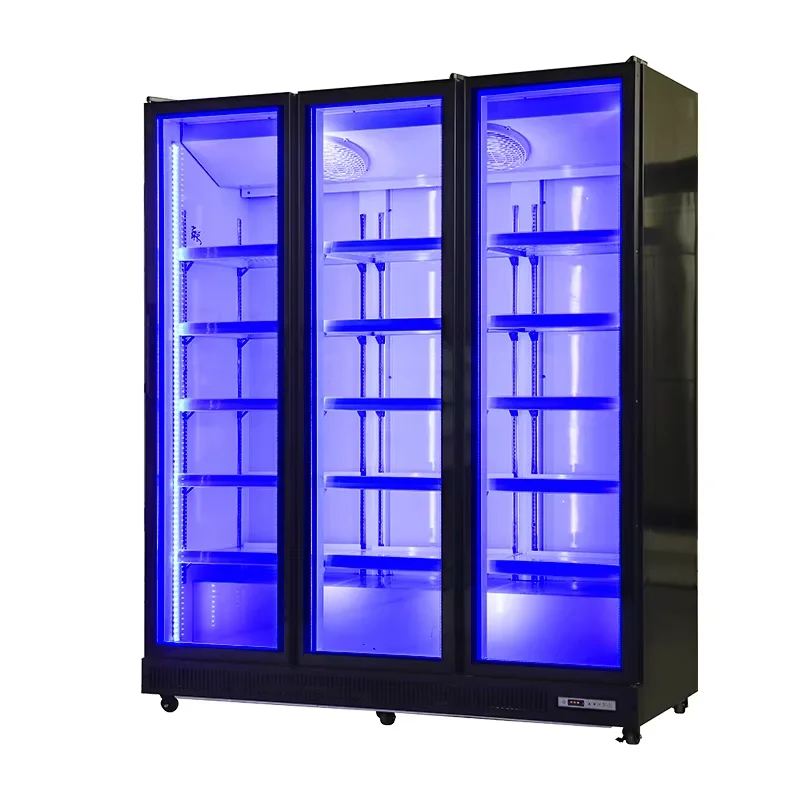 Refrigerated Display Case - custom.Big Capacity Commercial Upright Refrigerator Supermarket