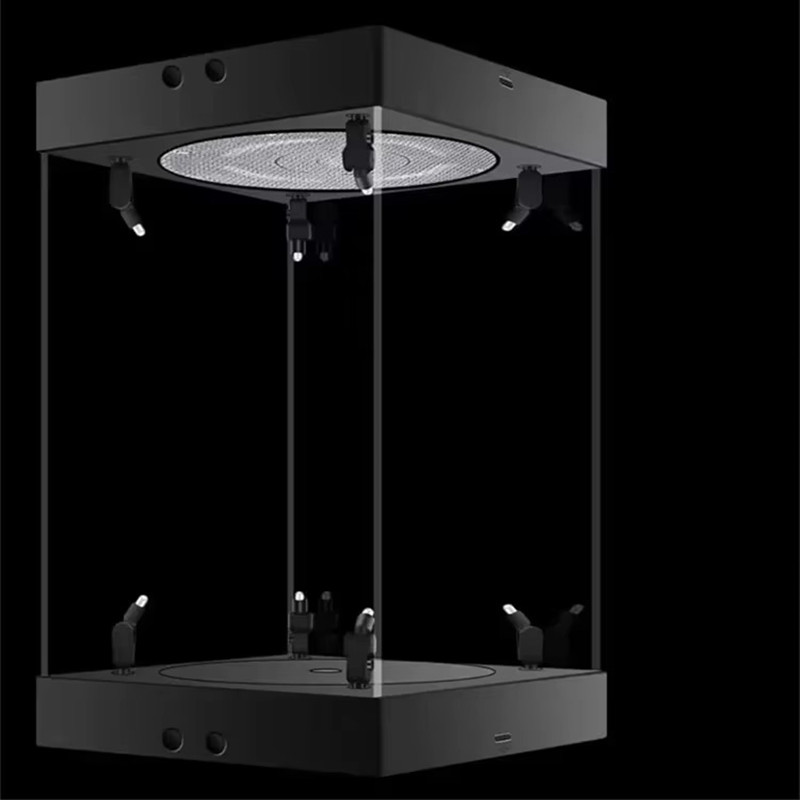 Refrigerated Display Case - Revolving LED Spotlight Acrylic Box Figure