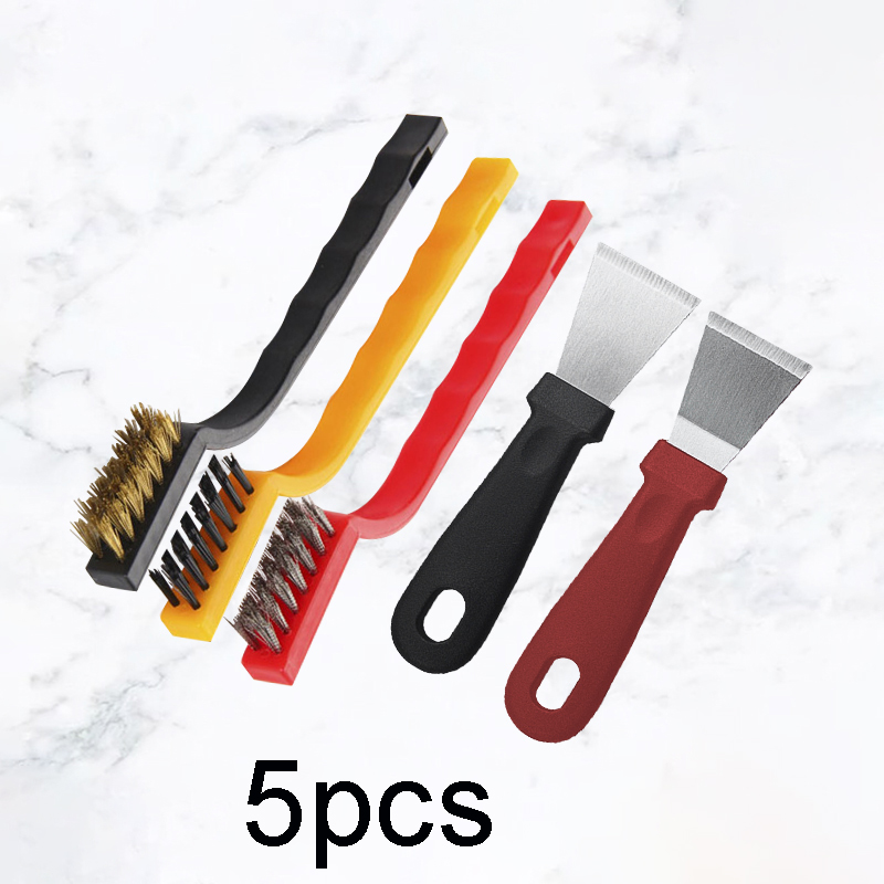 Commercial Kitchen Hood Installation - 5-Piece Kitchen Cleaning Brush Set with