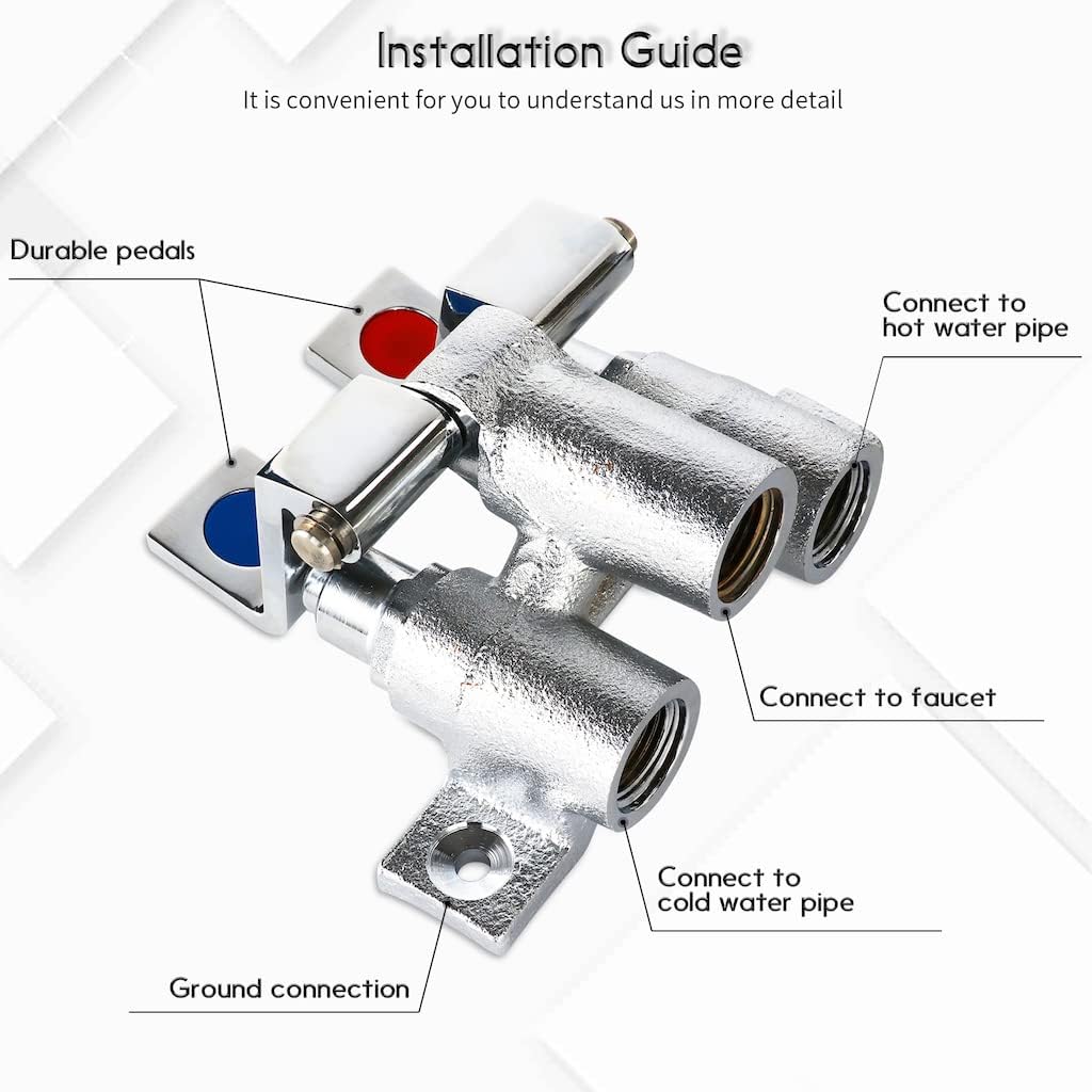 Brass Dual Handle Hot & Cold F - Commercial Kitchen Sink ulasan dan harga