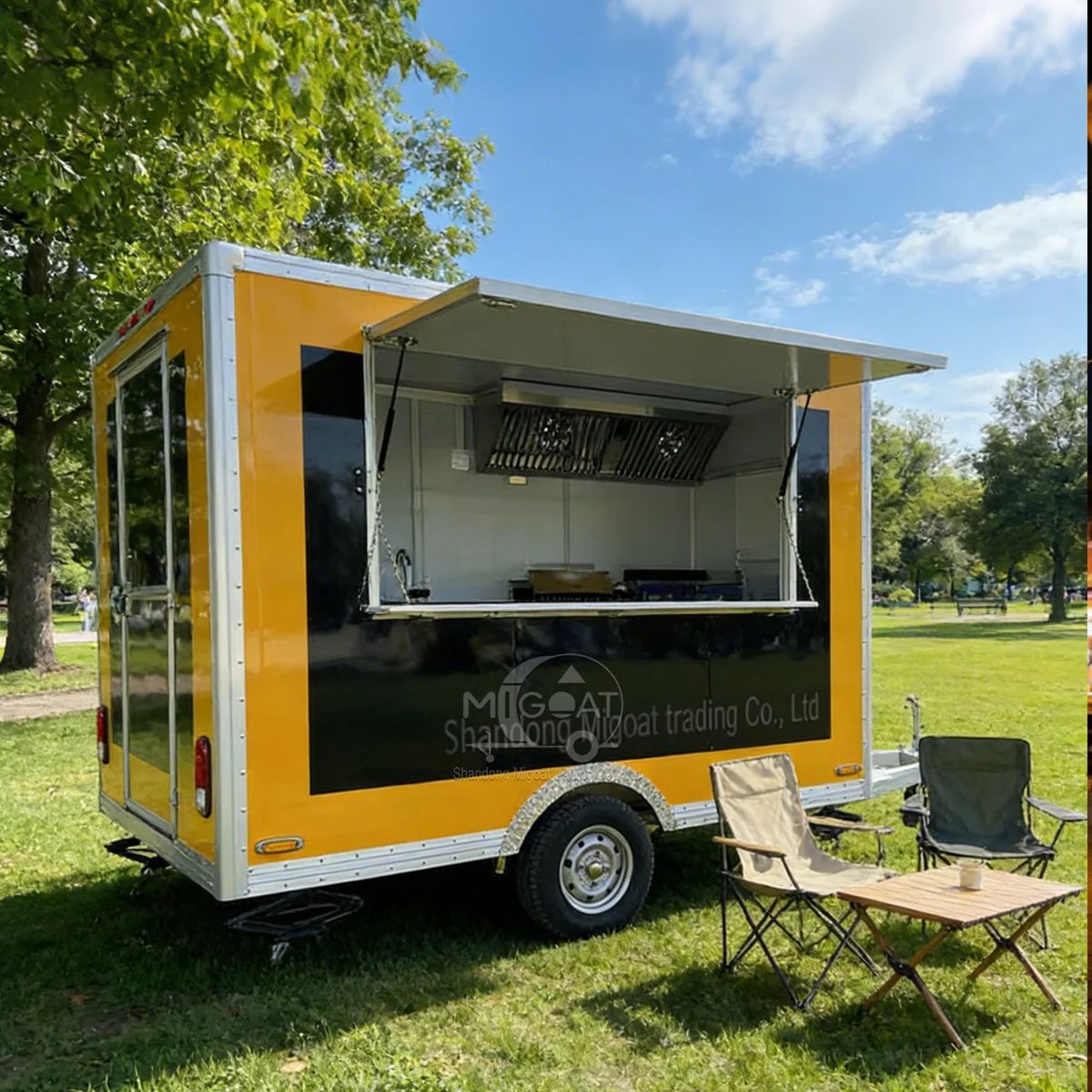 Yellow Black Food Truck Mobile - Commercial Kitchen Windows ulasan dan harga
