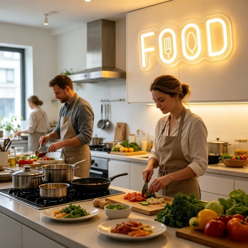 Food Neon Sign for Food Shop W - Commercial Kitchen Windows ulasan dan harga