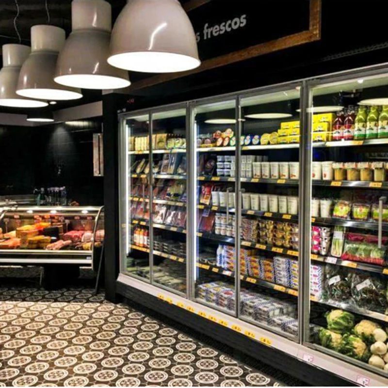 custom.Hot Sale Double-Door  F - Refrigerated Display Case ulasan dan harga