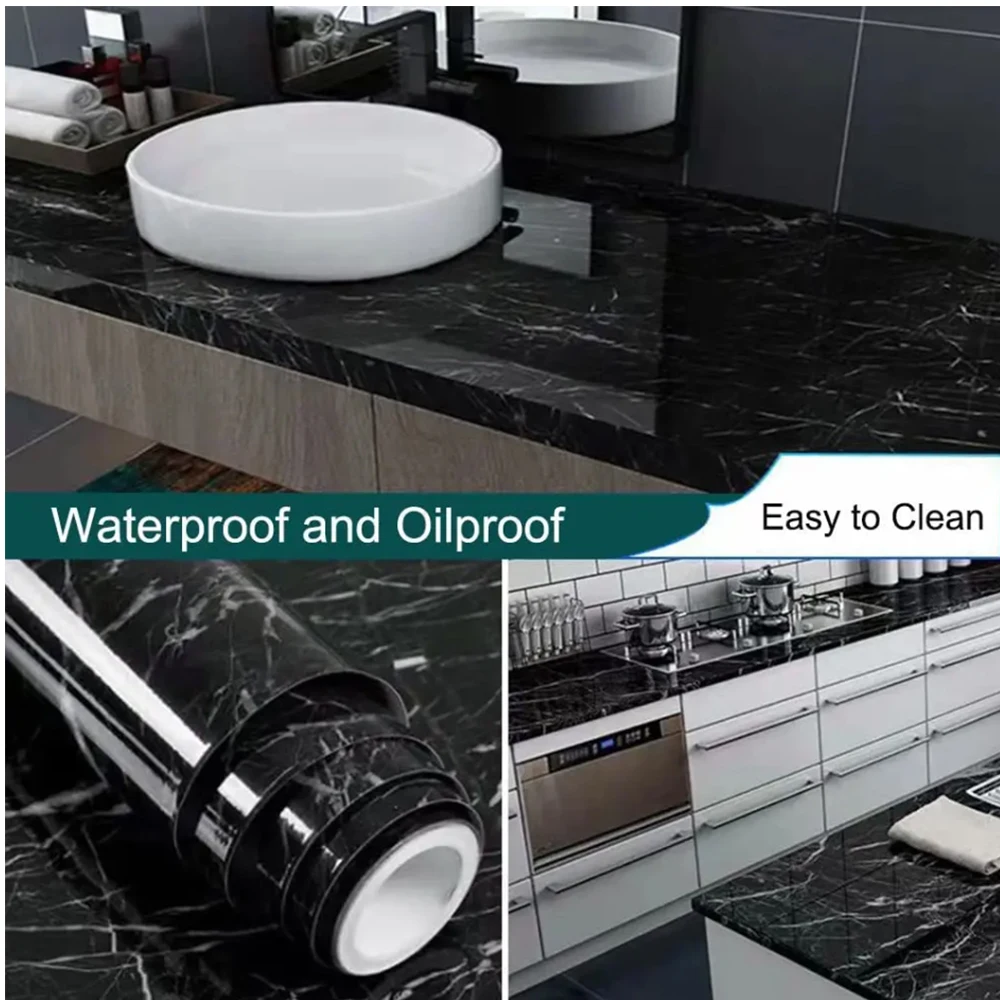 Marble Vinyl Self Adhesive Wal - Commercial Kitchen Wall Panels ulasan dan harga