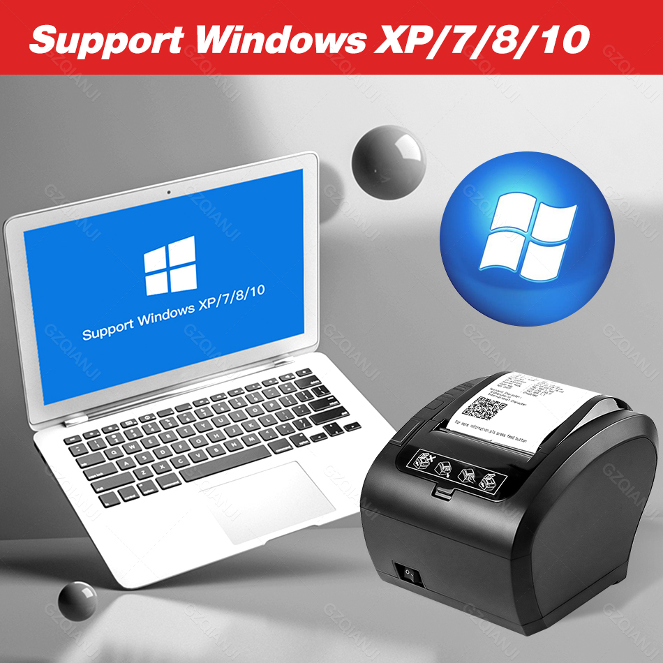 80mm Thermal Receipt Printer W - Commercial Kitchen Windows ulasan dan harga