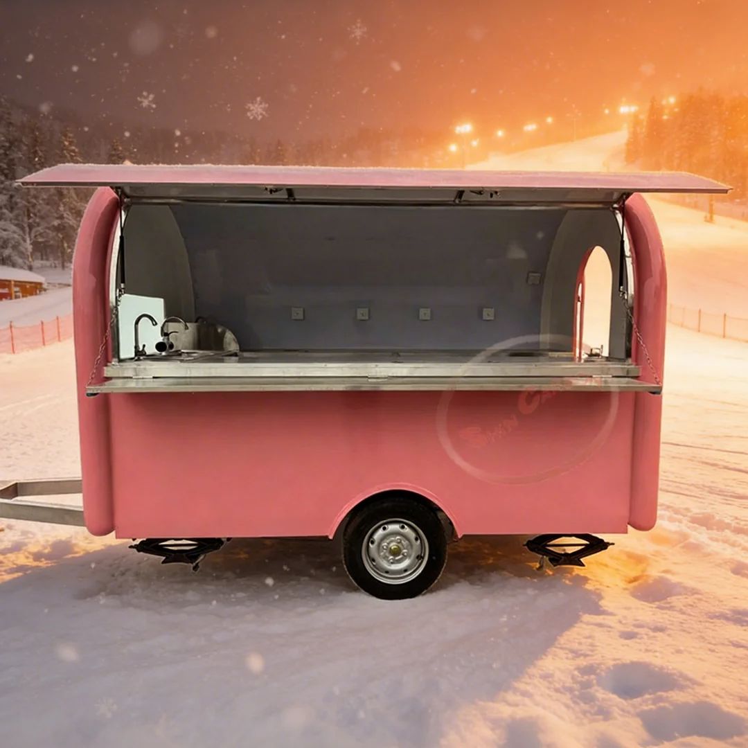 Pink Fiberglass Food Trailer C - Commercial Kitchen Windows ulasan dan harga