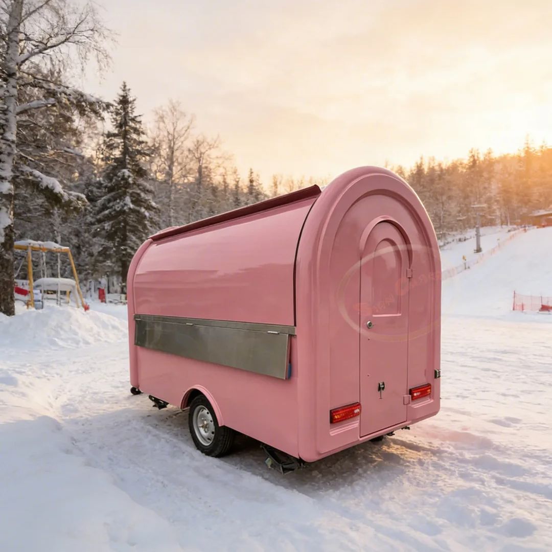 Pink Fiberglass Food Trailer C - Commercial Kitchen Windows ulasan dan harga