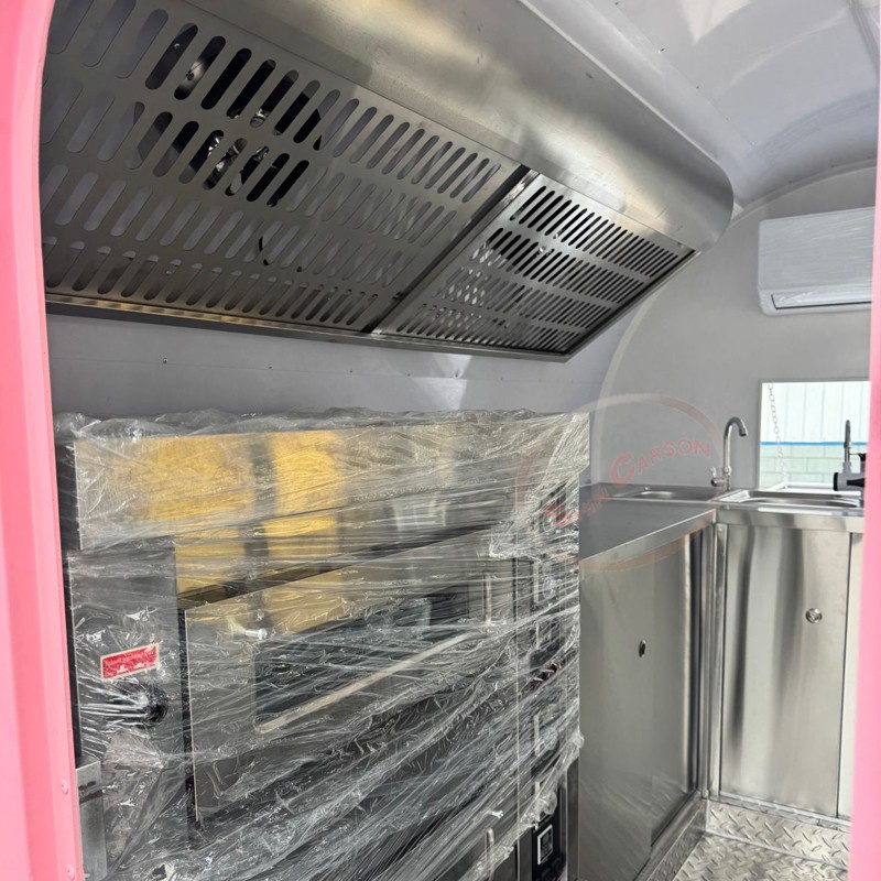 Pink Fiberglass Food Trailer C - Commercial Kitchen Windows ulasan dan harga