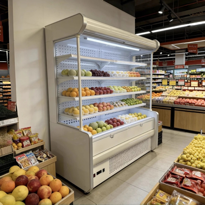 custom.Multi-Deck Open Showcas - Refrigerated Display Case ulasan dan harga