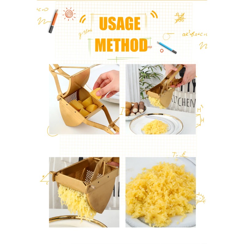 1pc Gold Potato Ricer Manual L - Commercial Kitchen Manufacturers ulasan dan harga