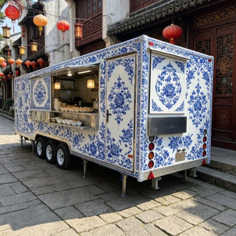 Hot Dog BBQ Mobile Kitchen Tra - Commercial Kitchen Trailer ulasan dan harga