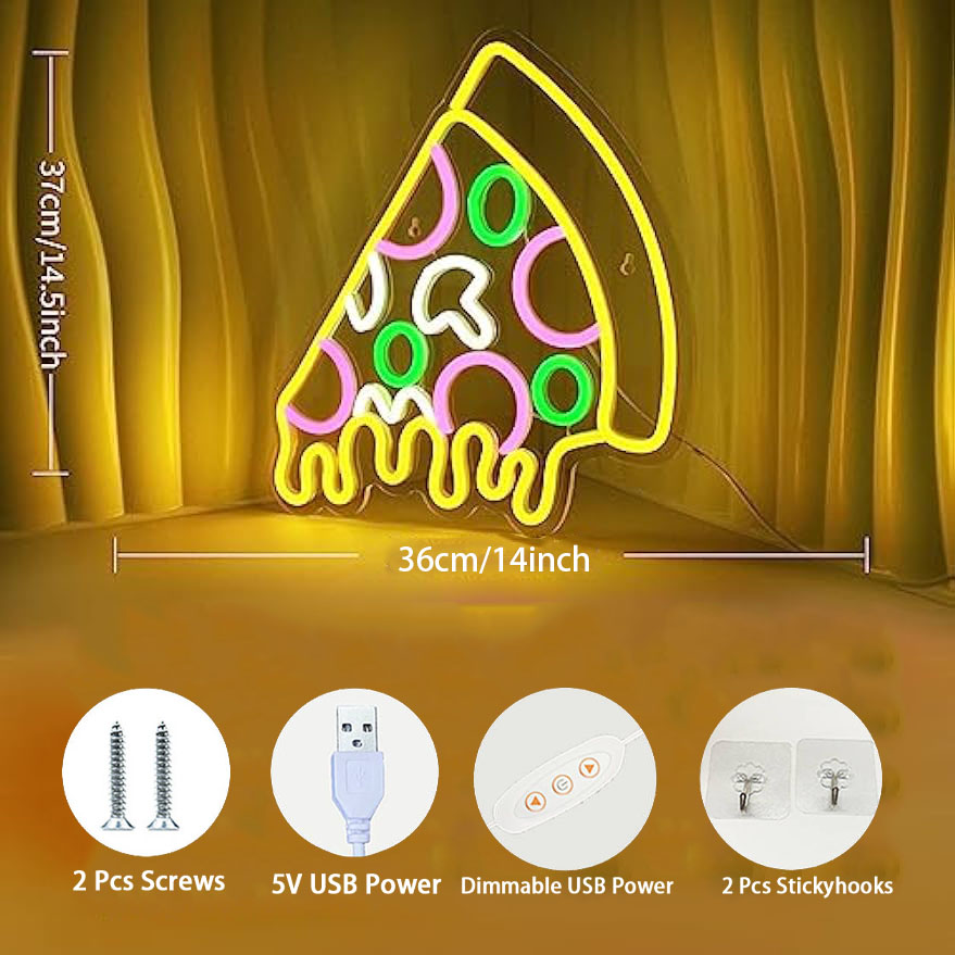 Pizza LED Neon Sign for Food S - Commercial Kitchen Windows ulasan dan harga