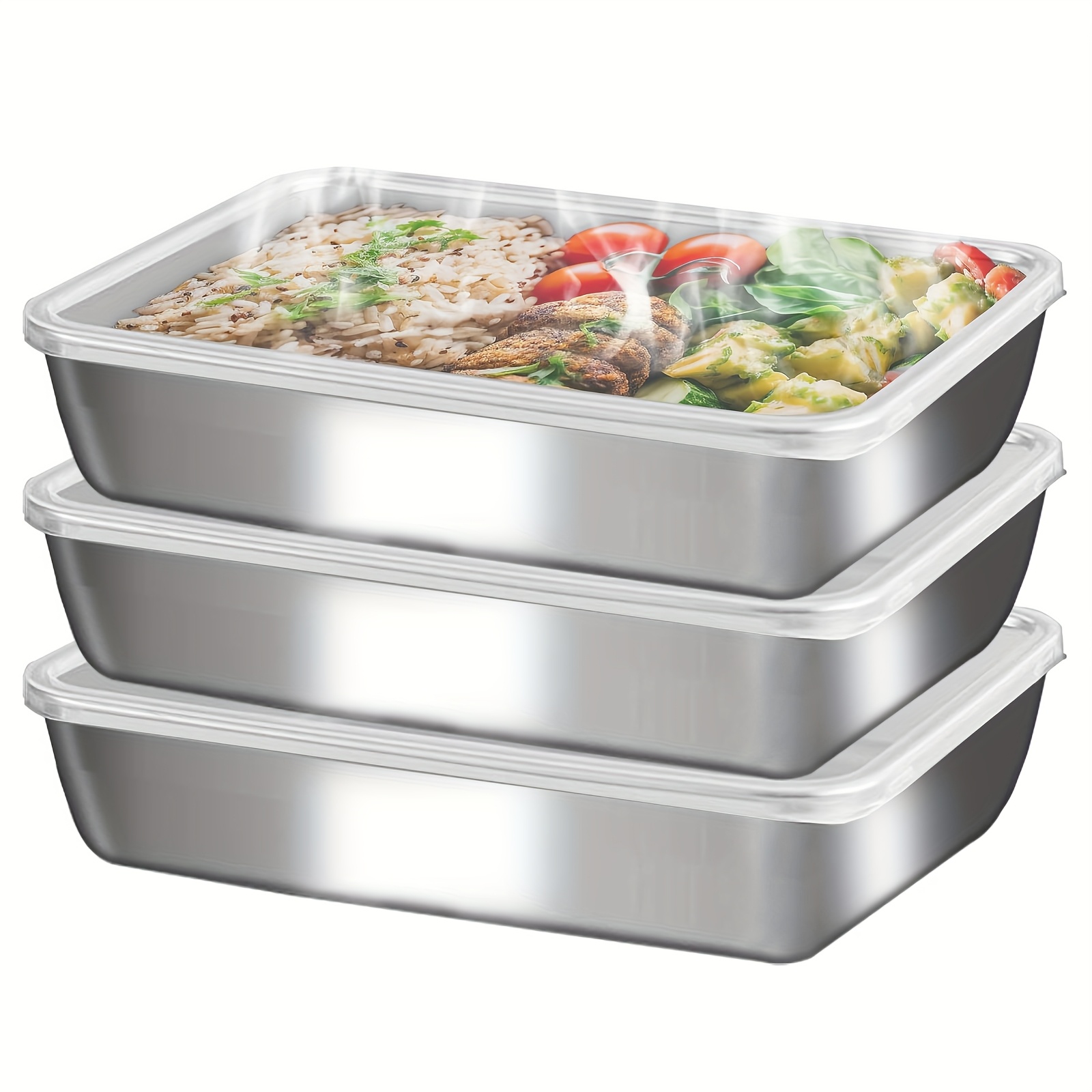 3pcs Stainless Steel Food Cont - Commercial Kitchen Setup ulasan dan harga