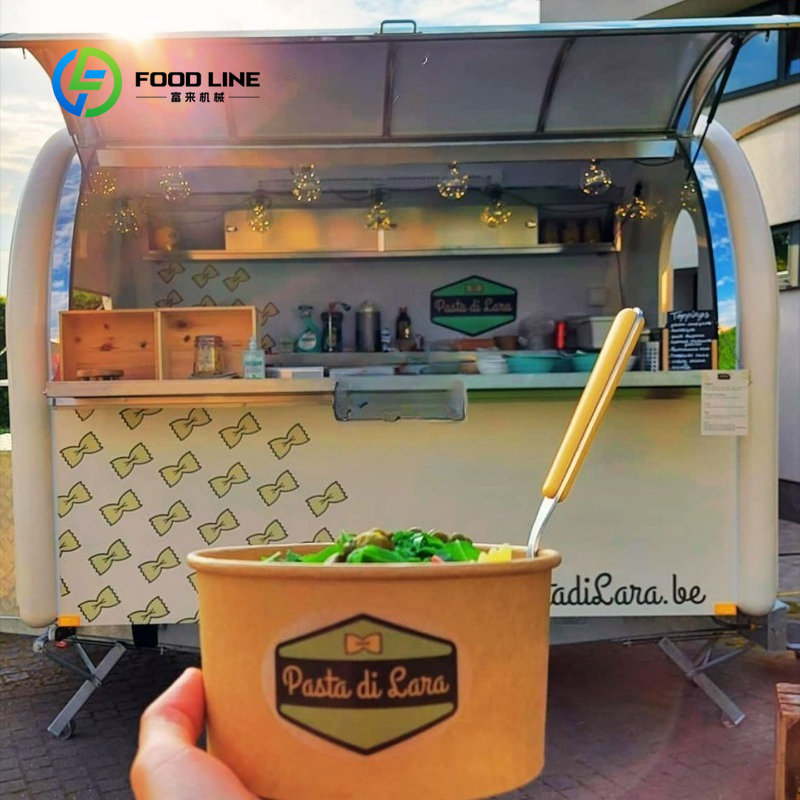 Customized Round Food Trailer  - Commercial Kitchen Windows ulasan dan harga