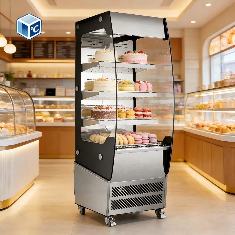 494x677x1455mm Rotating Commer - Refrigerated Display Case ulasan dan harga