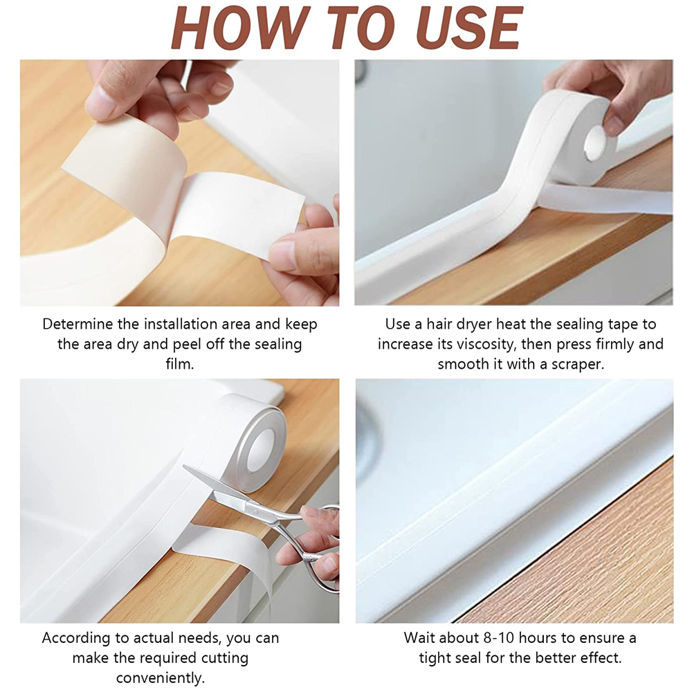 3.2M Bath Caulk Tape Self Adhe - Commercial Kitchen Wall Panels ulasan dan harga