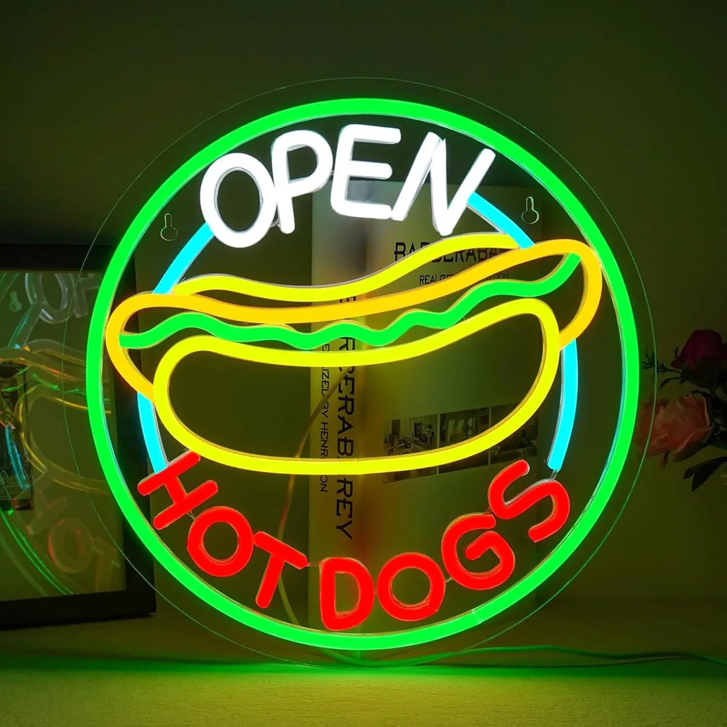 Hot Dog Open LED Neon Sign for - Commercial Kitchen Windows ulasan dan harga