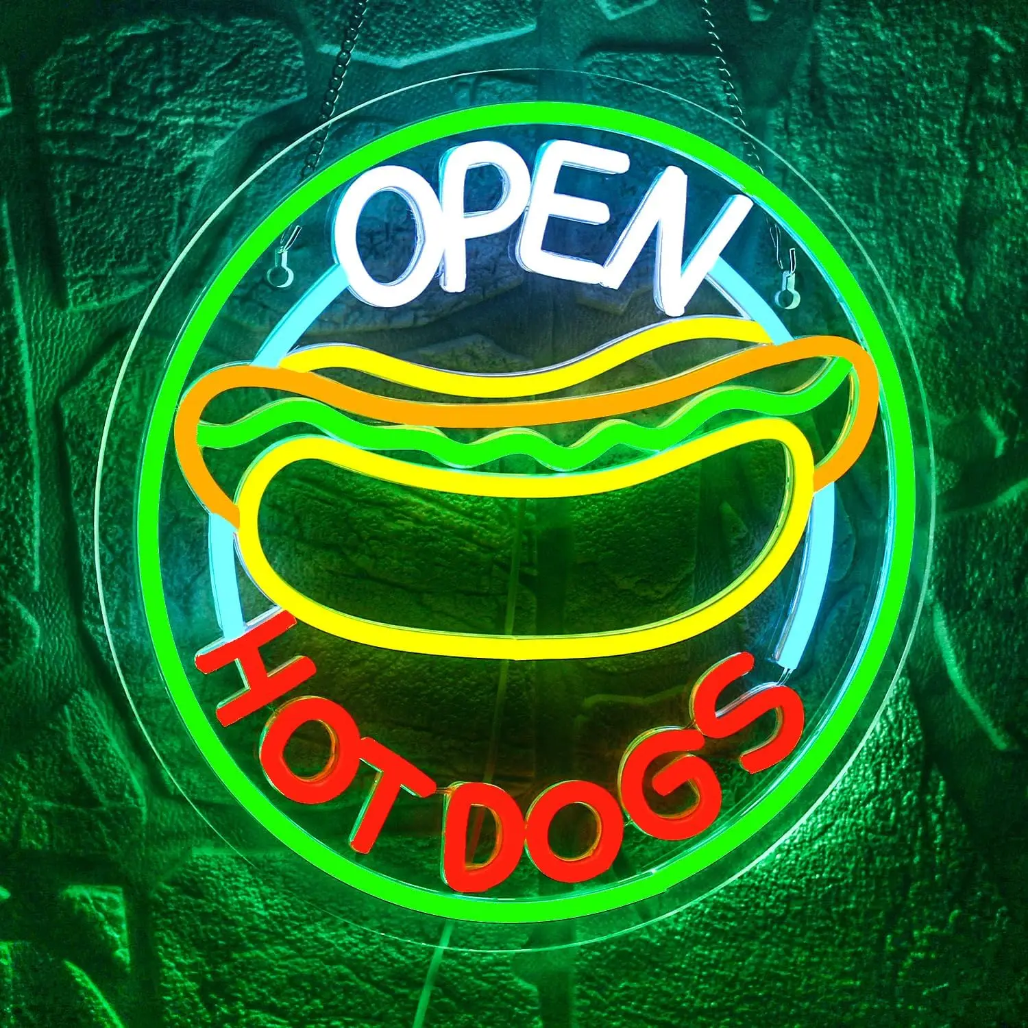 Hot Dog Open LED Neon Sign for - Commercial Kitchen Windows ulasan dan harga