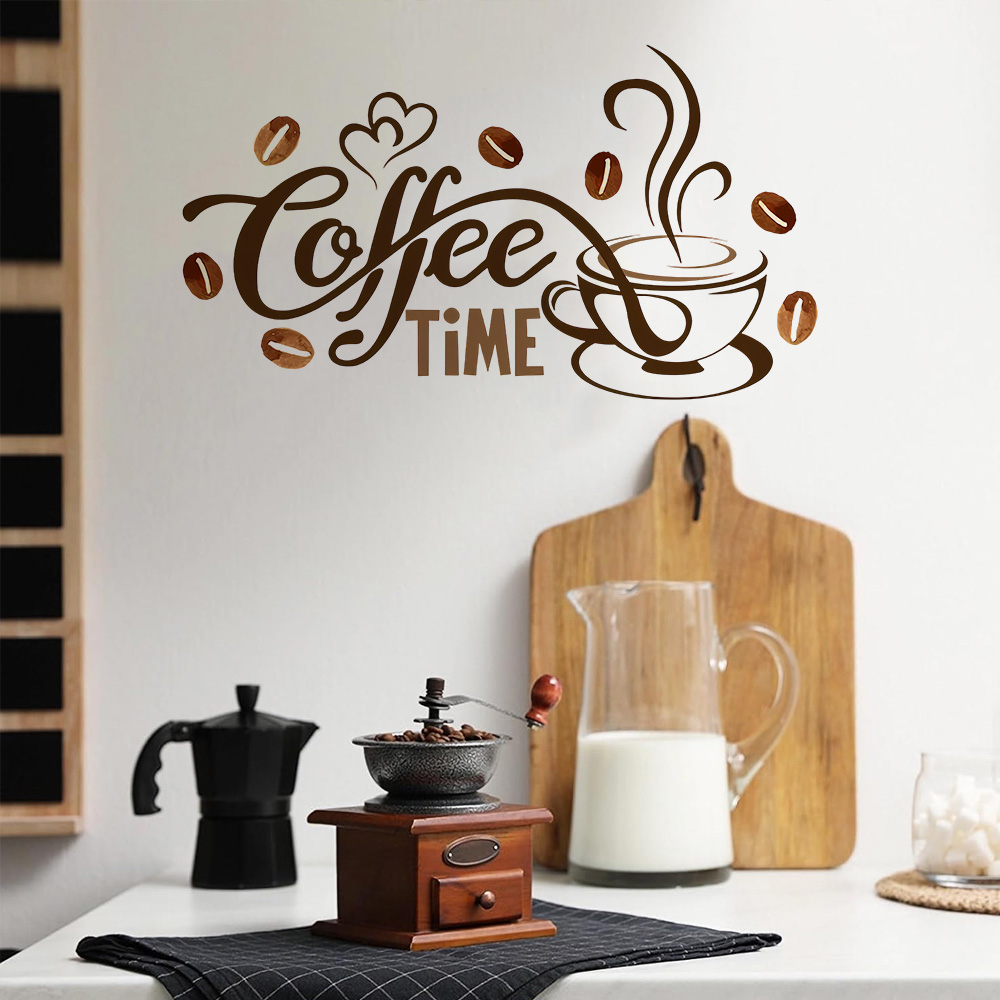 1 Pack Coffee Bar Wall Decal R - Commercial Kitchen Wall Panels ulasan dan harga