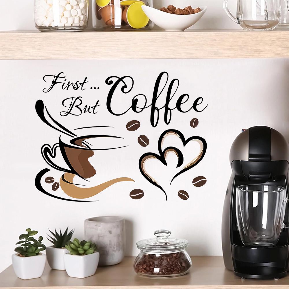 1 Pack Coffee Bar Wall Decal R - Commercial Kitchen Wall Panels ulasan dan harga