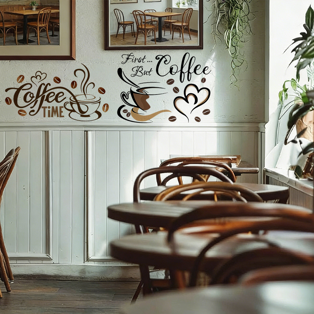 1 Pack Coffee Bar Wall Decal R - Commercial Kitchen Wall Panels ulasan dan harga