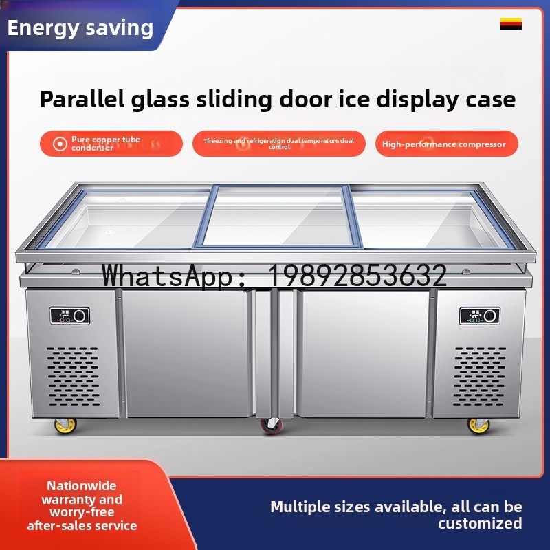 Seafood ice display case refri - Refrigerated Display Case ulasan dan harga