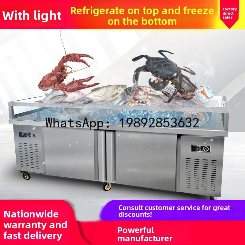 Seafood ice display case refri - Refrigerated Display Case ulasan dan harga
