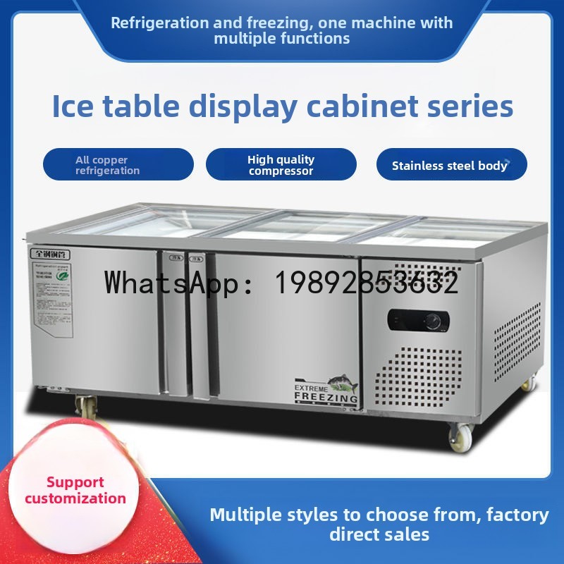 Seafood ice display case refri - Refrigerated Display Case ulasan dan harga