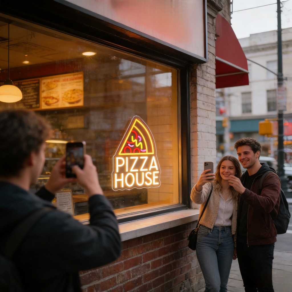 Pizza House Neon Sign USB Dimm - Commercial Kitchen Windows ulasan dan harga